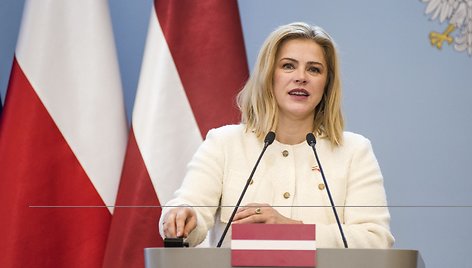 Latvijos Ministrė Pirmininkė Evika Silina lanko Varšuvą / Attila Husejnow / ZUMAPRESS.com