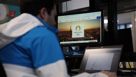 Pasaulinis sutrikimas paveikė ir Paryžiaus olimpiados organizatorių IT operacijas / PIERRE-PHILIPPE MARCOU / AFP