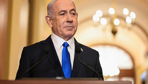 Izraelio ministras pirmininkas Netanyahu kalba Vašingtono Kongrese. / Craig Hudson / REUTERS