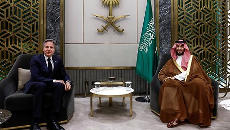 JAV valstybės sekretorius Antony Blinken aplanko Saudo Arabiją. / Evelyn Hockstein / REUTERS