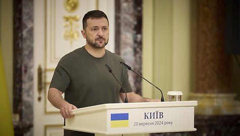 V. Zelenskis: JK ir JAV dar nedavė leidimo naudoti ilgojo nuotolio raketas Rusijoje / Ukraine Presidency/Ukrainian Pre / ZUMAPRESS.com