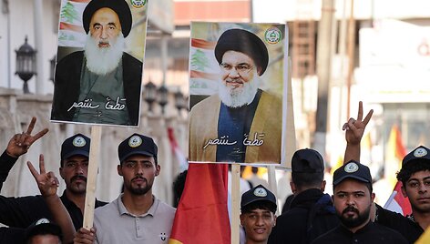 &bdquo;Hezbollah&ldquo; atstovas: grupuotė i&scaron;sirinks naują vadą &bdquo;pirmai progai pasitaikius&ldquo; / QASSEM AL-KAABI / AFP