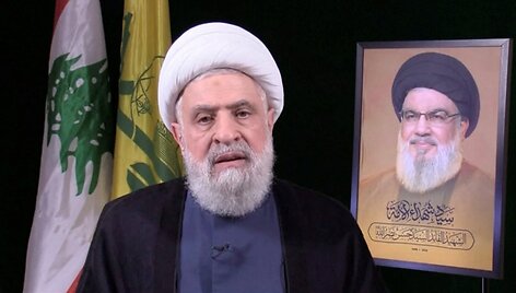 Naujasis Libano judėjimo &bdquo;Hezbollah&ldquo; vadovas Naimas Qassemas / REUTERS TV/Al Manar TV / REUTERS