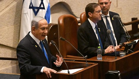 Benjaminas Netanyahu / DEBBIE HILL / AFP