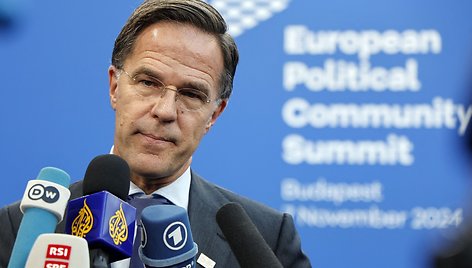 NATO generalinis sekretorius Markas Rutte / LUDOVIC MARIN / AFP