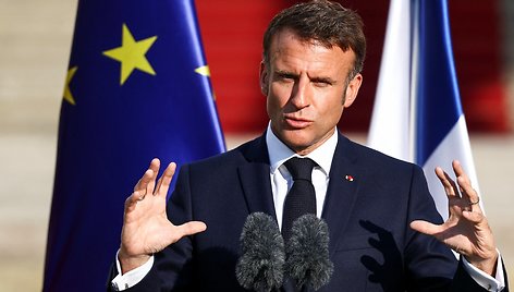 Prancūzijos prezidentas Emmanuelis Macronas / Liesa Johannssen / REUTERS