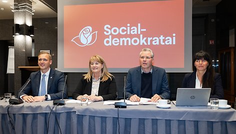 Lietuvos socialdemokratu partijos prezidiumo posedžio pradži / BNS nuotr.