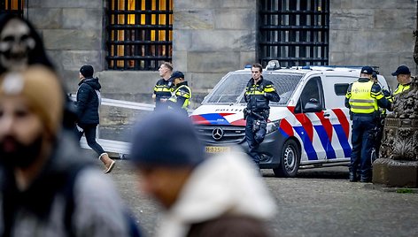 Riaušės Amsterdame / ROBIN UTRECHT / AFP