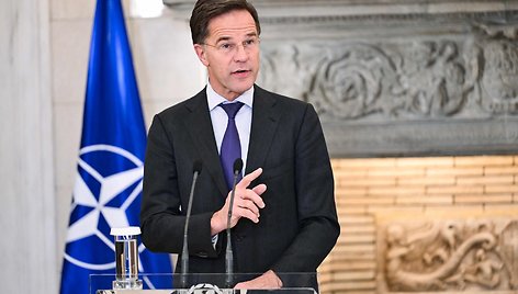 M. Rutte Atėnuose / ARIS MESSINIS / AFP