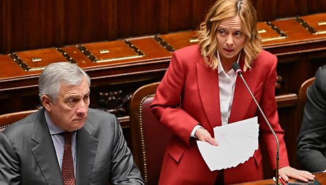 Italijos ministrė pirmininkė Giorgia Meloni / ANDREAS SOLARO / AFP