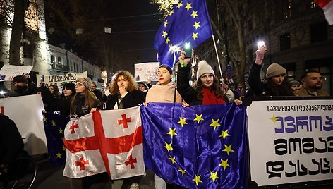 Protestai Sakartvele / GIORGI ARJEVANIDZE / AFP