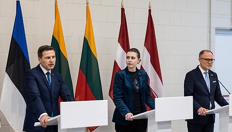 Trijų Baltijos valstybių gynybos ministrų susitikimas ir komunikato pasira&scaron;ymas / Paulius Peleckis nuotr.