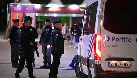 Policija per i&scaron;puolį 2023-iaisiais / JOHN THYS / AFP