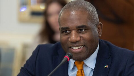 Britų užsienio reikalų sekretorius Davidas Lammy / HANDOUT / AFP