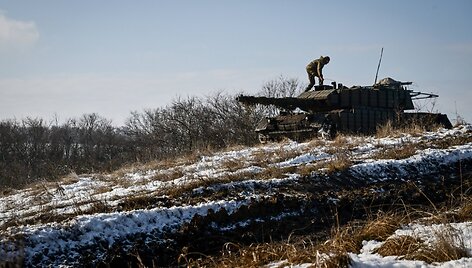 Ukrainos kariuomenė pratybose su vokiečių tanku &bdquo;Leopard 1A5&ldquo; / Dmytro Smolienko/UKRINFOR/SIPA / Dmytro Smolienko/UKRINFOR/SIPA