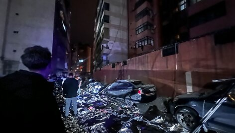Griuvėsiai po Izraelio smūgio Libane / IBRAHIM AMRO / AFP