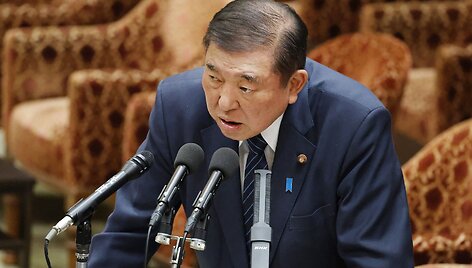 Japonijos ministras pirmininkas Shigeru Ishiba / STR / AFP