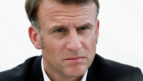 Prancūzijos prezidentas Emmanuelis Macronas / BENOIT TESSIER / AFP