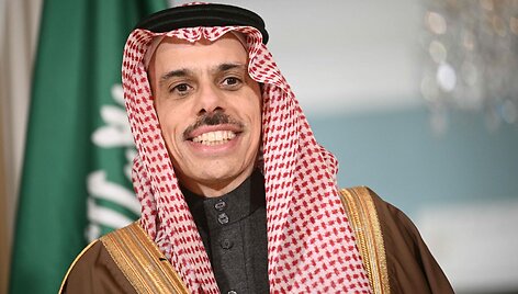 Saudo Arabijos užsienio reikalų ministras Faisalas bin Farhanas / BRENDAN SMIALOWSKI / AFP