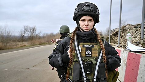 Ukrainos policijos pareigūnė / Ukrinform/SIPA / Ukrinform/SIPA