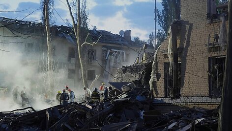 Rusijos atakos padariniai Kyjive