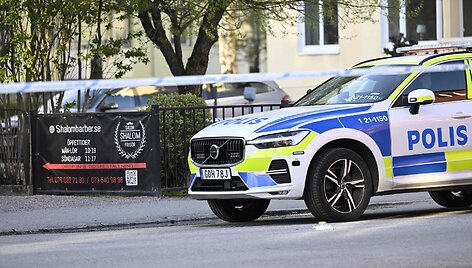 &Scaron;audymo incidentas Upsaloje / FREDRIK SANDBERG / AFP
