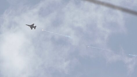 Izraelio naikintuvas / BAKR ALKASEM / AFP