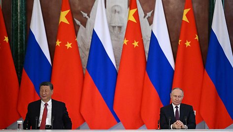 Xi Jinpingas ir Vladimiras Putinas / KIRILL KUDRYAVTSEV / AFP