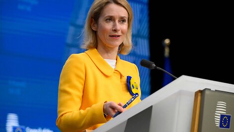 Europos Sąjungos (ES) vyriausioji diplomatė Kaja Kallas / JOHN THYS / AFP