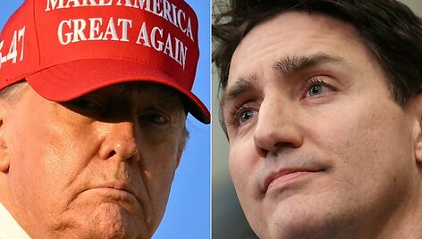 Donaldas Trumpas ir Justinas Trudeau / ROBERTO SCHMIDT DAVE CHAN / AFP