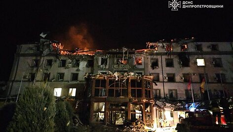 Rusai smogė į vie&scaron;butį Kryvyj Rihe / HANDOUT / AFP