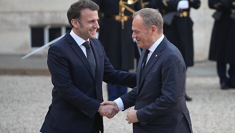 E. Macronas su D. Tusku / J.E.E/SIPA / J.E.E/SIPA