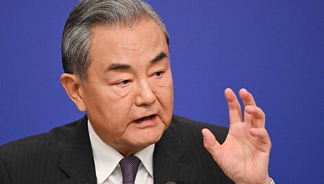 Kinijos užsienio reikalų ministras Wang Yi / GREG BAKER / AFP