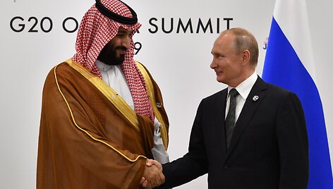 Vladimiras Putinas ir Mohammedas bin Salmanas