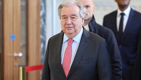 Jungtinių Tautų (JT) generalinis sekretorius Antonio Guterresas / PIERRE ALBOUY / AFP