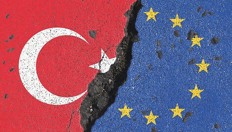 Turkijos ir ES vėliavų koliažas / Ralph Peters / imago/Ralph Peters