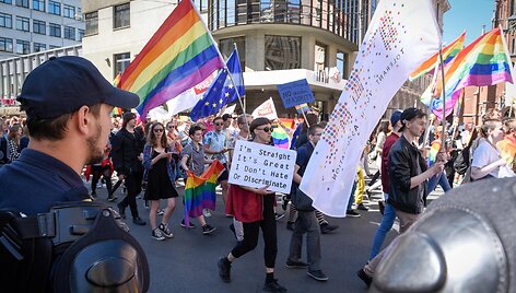 &bdquo;Pride&ldquo; eitynės Latvijos sostinėje / ILMARS ZNOTINS / AFP