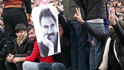 Protestas su Abdullah Ocalano nuotrauka / Mehmet Masum Suer / ZUMAPRESS.com