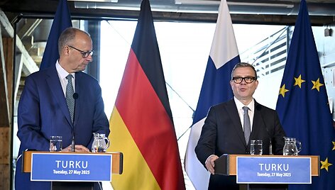 Friedrichas Merzas ir Petteri Orpo / Roni Rekomaa/LEHTIKUVA/SIPA / Roni Rekomaa/LEHTIKUVA/SIPA
