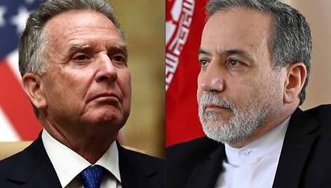 Steve'as Witkoffas ir Abbasas Araghchi / EVELYN HOCKSTEIN AMER HILABI / AFP