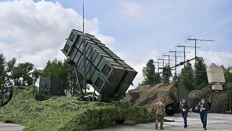 Prie&scaron;lėktuvinės gynybos sistema &bdquo;Patriot&ldquo;  / SERGEI SUPINSKY / AFP