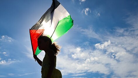 Palestinos vėliava / Sylvain Rostaing / ZUMAPRESS.com