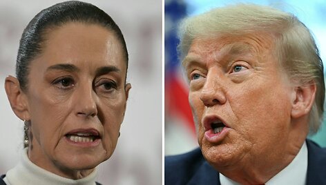 Claudia Sheinbaum ir Donaldas Trumpas / YURI CORTEZ ANDREW CABALLERO-REYNOLDS / AFP