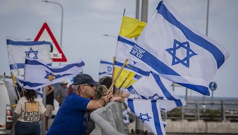 Izraelio įkaitų paleidimo protestas / Eyal warshavsky / ZUMAPRESS.com