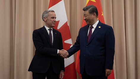 Markas Carney ir Xi Jinpingas / Adrian Wyld / ZUMAPRESS.com