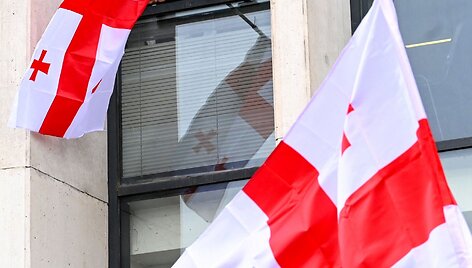 Sakartvelo vėliavos / VANO SHLAMOV / AFP