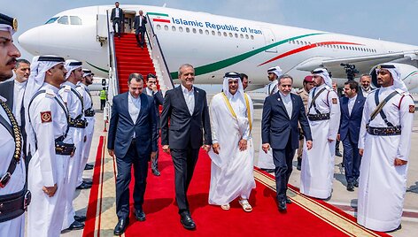 Į susitikimą Katare besirenkantys arabų ir musulmonų &scaron;alių lyderiai / - / AFP