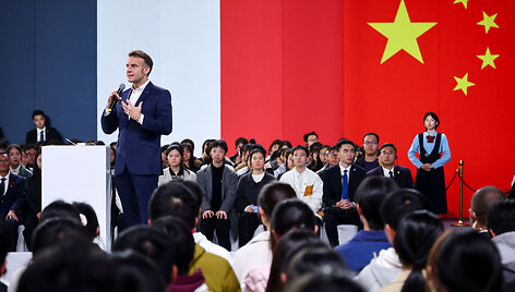 Emmanuelis Macronas / SARAH MEYSSONNIER / AFP