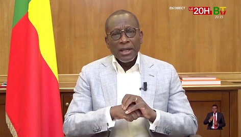 Benino prezidentas Patrice Talon / Benin TV/Reuters TV / via REUTERS