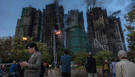 Gaisras Honkonge / DALE DE LA REY / AFP